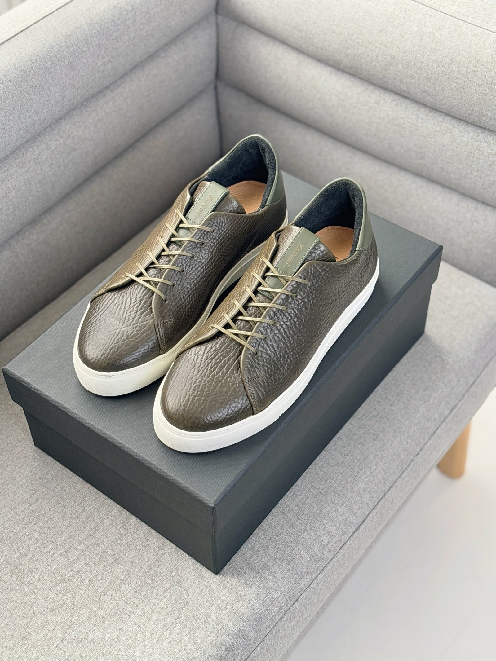 Sneakers VS Olive Green Kuvet. - Premium bespoke Sneakers, Shoes & Boots Sneakers VS Olive Green Kuvet. - Premium bespoke Sneakers, Shoes & Boots
